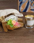 Swgglo Graduation and Congratulations Gifts for Her  Set Includes Picture FrameMarble MugTowelScented Candle and Flower