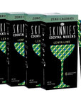 RSVP Skinnies Lemon Lime Sour Mix  Zero Sugar Cocktail Mixers  Gluten Free and All Natural Lemon Lime Drink Mix for Cocktails or Mocktails 4 boxes24 packets