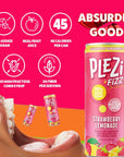 PLEZi FiZZ Carbonated Juice Drink  with Real Fruit Juice  70 Less Sugar  Plus Vitamin C and Fiber  LowSugar Bubbly Beverages for Kids  Great Soda Replacement  Strawberry Lemonade 84 fl oz