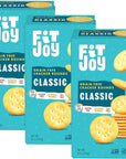 FitJoy Grain Free Crackers  Delicious Gluten Free Cracker  Certified NonGMO and Kosher  Gluten Free Crackers  Vegan AllergenFree NutFree  Classic Salt Flavor  3 Pack