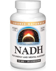 Source Naturals NADH 10mg, Boost Energy and Mental Alertness - 20 Lozenges