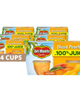 DEL MONTE Diced Peaches FRUIT CUP Snacks in 100 Fruit Juice 24 Pack 4 oz Cup