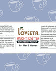 Loveeta Wellness Weight Loss Tea Blackberry  15 Tea Bags Gmo Free Gluten Free Dairy Free Sugar Free  100 Natural