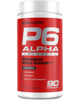 Cellucor P6 Alpha Advanced - Enhanced Support for Men | Supports Muscle Growth & Strength | Natural Support Supplement with TESTFACTOR, Ginseng, elevATP, DIM, SenActiv & Fenugreek - 90 Veggie Caps