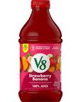 V8 Strawberry Banana 100 Fruit and Vegetable Juice 46 fl oz Bottle