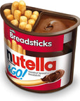 Nutella and Go Snack Packs Chocolate Hazelnut Spread with Breadsticks Perfect Bulk Snacks for Kids Lunch Boxes 18 oz Pack of 4