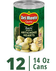 Del Monte Whole Artichoke Hearts 14 oz Can 12 Pack