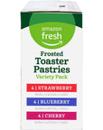 Amazon Fresh  Toaster Pastries Variety Pack Strawberry Blueberry Cherry 12ct