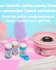 Cotton Candy Express CC1000S Cotton Candy Machine with 3  11oz Jars of Cherry Grape Blue Raspberry Orange Pink Vanilla Floss Sugar  50 Paper Cones Easy to Use and Clean