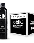 blk Natural Mineral Alkaline Water 169 oz 500 mL 12 Pack 8 pH Water Bioavailable Fulvic  Humic Acid Extract Trace Minerals Electrolytes to Hydrate Repair  Restore Cells