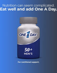 One A Day Men’s 50+ Multivitamins, Supplement with Vitamin A, Vitamin C, Vitamin D, Vitamin E and Zinc for Immune Health Support*, Calcium & more, Tablet 100 count