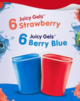 Snack Pack Strawberry  Berry Blue Flavored Juicy Gels 12 Count Snack Cups