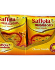 Saffola Masala Oats  Classic Masala 39 grams  137 oz Vegetarian oatmeal India  pack of 6