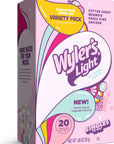 Wylers Light Singles to Go Powder Packets Water Drink Mix Variety Pack Watertok Fun Flavors Cotton Candy Mermaid Peach Ring Unicorn Sugar  Caffeine Free OnTheGo 20 Count Pack  1