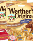 Werthers Original SugarFree Caramel Hard Candy Individually Wrapped Creamy Soft Smooth  Treat Box Included Caramels Chocolate Rich Cocoa  2 Bags