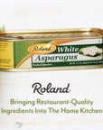 Roland Foods Canned White Asparagus Spears in Brine 141 Ounce Tin Pack of 6