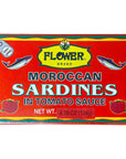 Flower Brand Morocco Spiced Sardines Olive Oil and Tomato Sauce Wild Sardines Canned 438 ozPack of 10