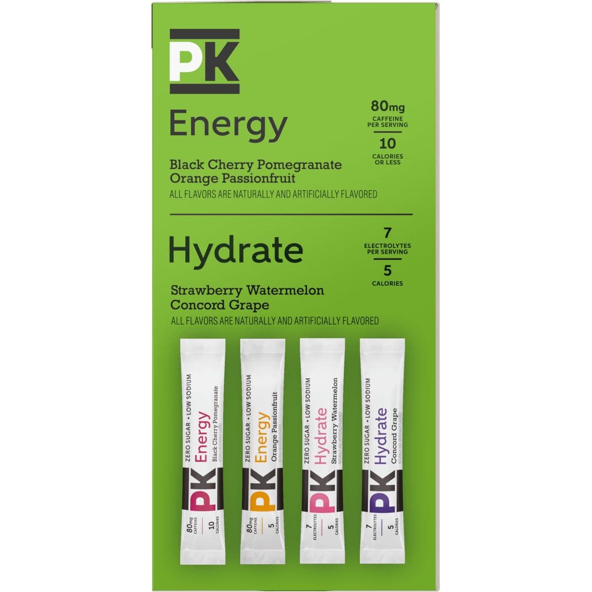 Pure Kick Energy Variety Pack  One Box of Energy Focus Variety and One Box of Energy Hydrate Variety  Pack of 2  Powdered Drink Mix  Zero Sugar and Low Calorie