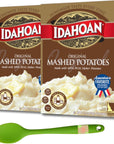 Idahoan Original Instant Mashed Potatoes Gluten Free Box Bulk 2 Pack Bundle with Raw Earth Colors Spatula