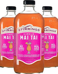 Stirrings 3 Pack Mai Tai Cocktail Mix 750ml Bottles  Real Juice No Preservatives  90 Calories  Drink Mixer