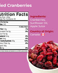 Amrita Dried Cranberries 2 lb  Sweetened with Apple Juice Unsulfured Gluten Free nonGMO No Preservatives  Packed Fresh in Resealable Bags  Fruit Snacks Salads Baking