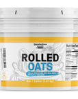 Unpretentious Rolled Oats 1 Gallon Bucket Old Fashioned Oats Good Source of Iron 4 Pounds