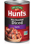 Hunts Fire Roasted Diced Tomatoes with Garlic 145 Oz