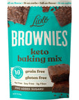 Livlo Keto Brownie Baking Mix - Just 1g Net Carb - Sugar Free & Gluten Free Keto Desserts, Sweets & Treats - Low Carb, Nut Free, Diabetic Friendly Snack - Fast, Delicious & Easy to Make - 12 servings