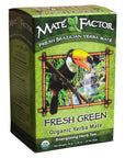 The Mate Factor Yerba Mate Energizing Herb Tea Bag Organic Fresh Green 24Count Box 296 oz