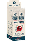 Bare Bones Bone Broth Instant Powdered Mix, Beef, Pack of 8, 15g Sticks, 10g Protein, 100% Grass Fed, Keto & Paleo Friendly Bone Broth Packets