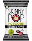 SkinnyPop Sea Salt & Pepper Popcorn -  4.4oz Grocery Size Bag