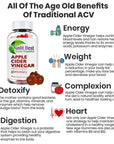 Apple Cider Vinegar Gummies Vitamins with The Mother, Delicious Immunity, Gluten Free, Vegan, 100% Natural, Non-GMO, No Soy, No Gelatin, B12, B6, Beet, Carrot & Pomegranate - 1 Month Supply