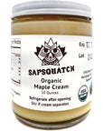 Sapsquatch Organic Maple Cream  10 Ounces  Pure Maple Cream Butter Spread