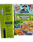 Instant Oatmeal Bundle Includes Two 141 Oz Boxes of Quaker Dinosaur Egg Instant Oatmeal with Brown Sugar  16 Quaker Dinosaur Egg Instant Oatmeal Packets Includes CAPTIVAMKT Fridge Magnet