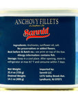 Sanniti Anchovy Fillets in Sunflower Oil  No Preservatives or Added Flavors  Easy Open Can 254 oz