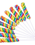 Twist Rainbow lollipopsIndividually Wrapped Bulk for Kids Birthday Party Easter Candy Lollipop 22Count