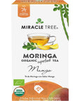 Miracle Tree  Organic Moringa Superfood Tea 25 Individually Sealed Tea Bags Mango Keto Detox Energy  Immunity Booster Vegan GlutenFree Organic NonGMO CaffeineFree