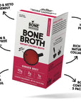 Bone Brewhouse - 2 Pack - Chicken Bone Broth Protein Powder - Ginger Beet Flavor - Keto & Paleo Friendly - Instant Soup Broth - 10g Protein - Natural Collagen & Gluten-Free - 10 Individual Packets