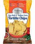 Perfection Snacks Restaurant Style Tortilla Chips, Yellow Corn, Sea Salt, 12 Ounce (Pack of 3)