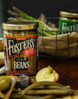 Fosters Pickled Green Beans Red Pepper 32oz 2 Pack  Pickled Green Beans in a Jar  Traditional Pickled Vegetables Recipe for 30 years  Gluten Free Spicy Pickled Green Beans No Preservatives