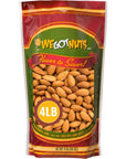 We Got Nuts Jumbo California Almonds 64oz 4 Pounds Whole Naturel Non Gmo Shelled Unsalted