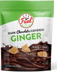 Fuel By Nature Dark Chocolate Covered Ginger Delicious Candied Ginger AllNatural Chocolate Candy Healthy Snack with No Artificial Flavors or Colors Resealable Bag 1 lb