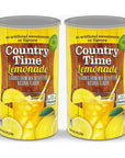 Country Time Lemonade Drink Mix  Pack of 2 Canisters 825 oz each packaged in a box by The Hungry Gorilla