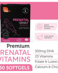 Zahler Prenatal Vitamin with DHA & Folate - DHA Supplements & Prenatal Multivitamin for Mother and Child - Kosher Prenatal DHA Prenatal Vitamins with Iron, Pre Natal Softgels 60 Count