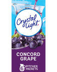 Crystal Light SugarFree Concord Grape Low Calories Powdered Drink Mix 6 Count Pitcher Packets