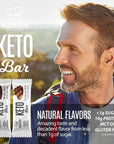 Genius Gourmet Gluten Free Keto Protein Bar Chocolate Keto Bars Premium MCTs Low Carb Low Sugar Variety Pack 20 Count Pack of 1