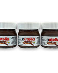 Mini Nutella Jars With Travel Holder  Includes 3 Nutella Hazelnut Mini Glass Jars with Holder  Nutella Spread For On The Go Travel  Mini Nutella Jars 088 oz Tiny Nutella Jars