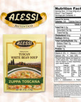 Alessi Autentico Premium Soups, Traditional Flavors, 6oz (Tuscan White Bean, Pack of 6)