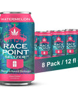 Race Point Seltzer Infused Sparkling Flavored Water  AllNatural Flavor Drink Refresh Relax Unwind Refocus  Find Balance NonGMO No Added Sugar 0 Sodium Pack of 8 Seltzer Water Cans Watermelon