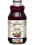 Lakewood Organic Beet Juice 32 Fl Oz Pack of 1 Package May Vary